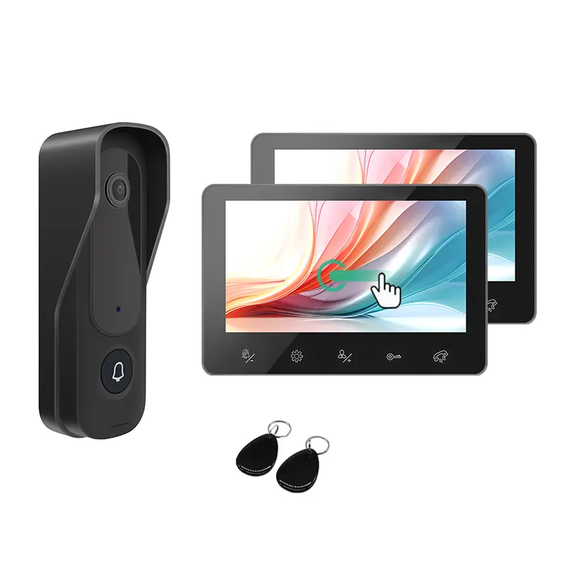 Factory 1080P 4wire video door phone intercom kit-1
