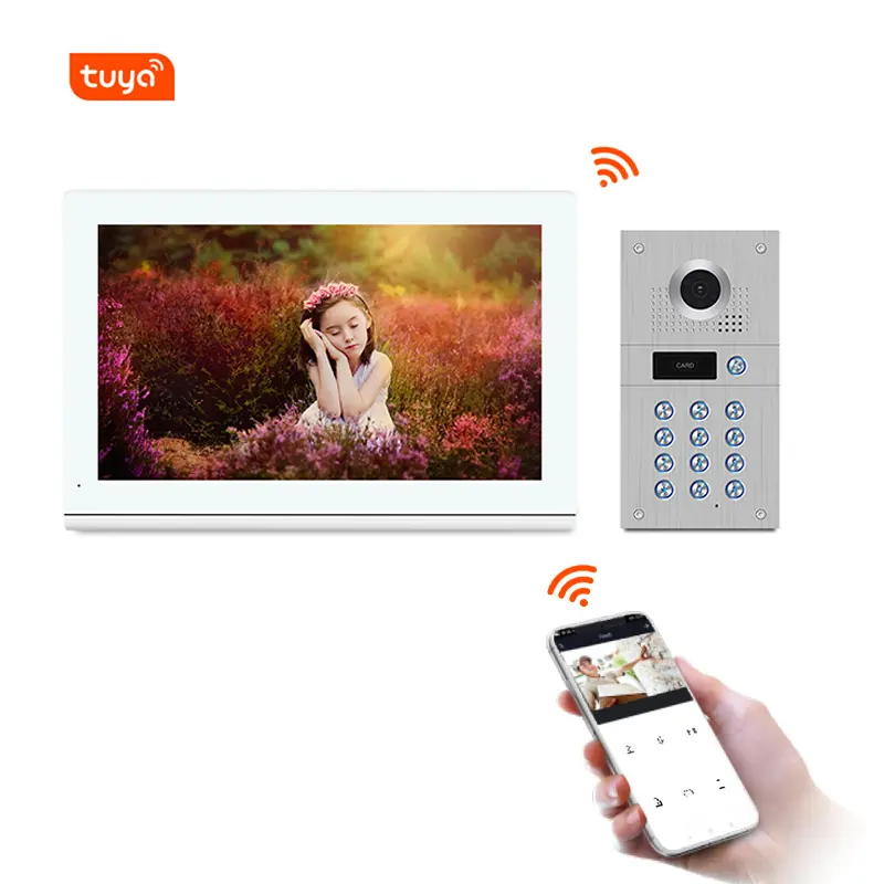 WiFi Video Door Phone with Stainless Steel Keypad Door Station