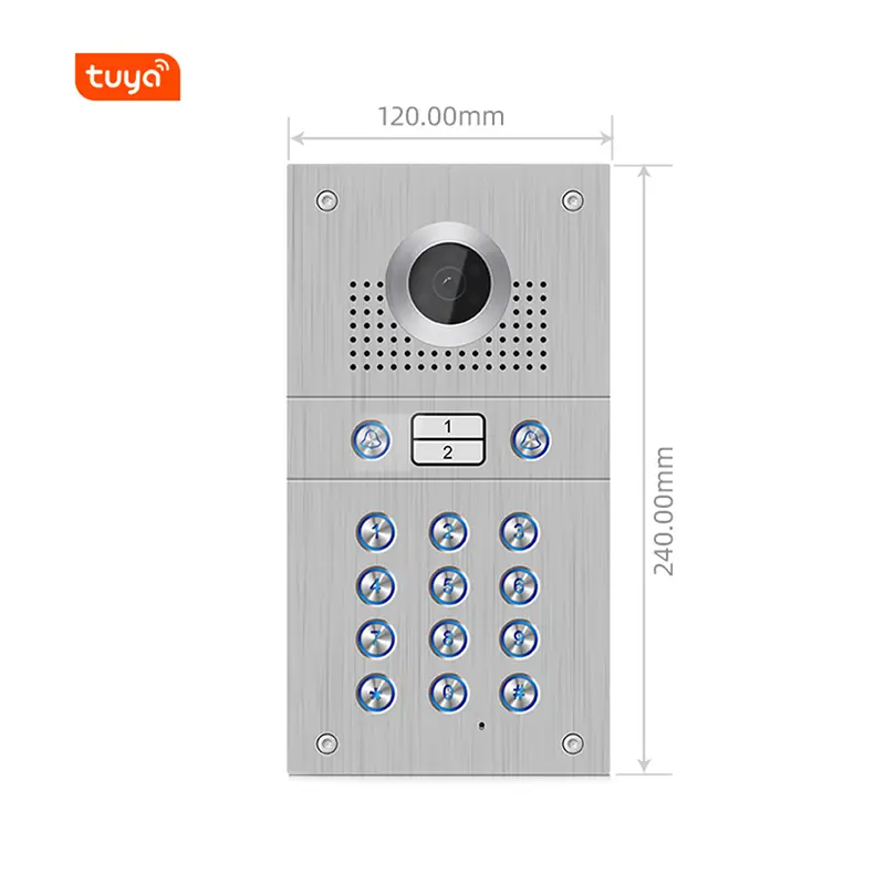 WiFi Video Door Phone with Stainless Steel Keypad Door Station for building house
