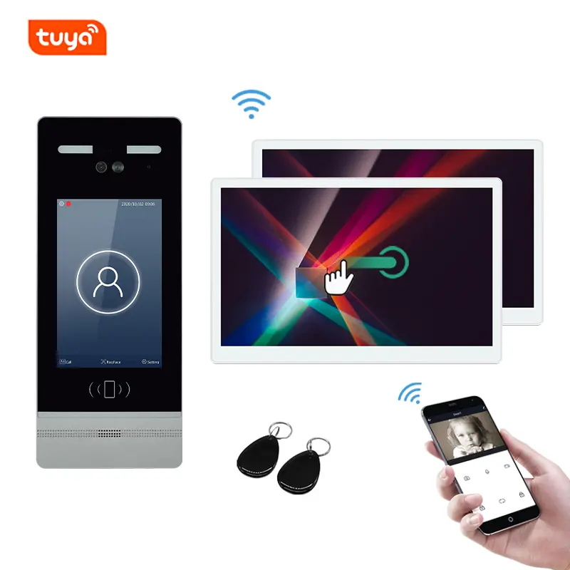 Face Recognition IP Video Intercom For High Rise Apartment